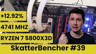 Ryzen 7 5800X3D Overclocked to 4740 MHz With Crosshair VIII Extreme | SkatterBencher #39