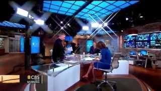 Norah O'Donnell - dangling high heels & gorgeous in blue dress - April 28, 2014