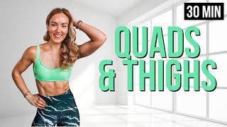  30 Min THIGHS & QUADS Workout | Strong & Defined Legs at Home with One Dumbbell