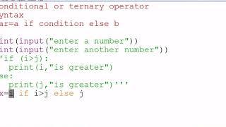 conditional operator in python