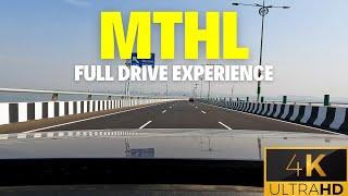 Mumbai Trans Harbour Link (MTHL) Full Drive Experience 4k | Atal Setu Bridge | Mumbai to Navi Mumbai