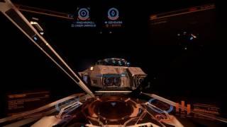 Elite Dangerous - Pinchanroll's AI crew member docking his fighter into his multi-crew vessel.