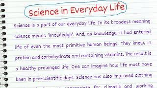 Science In Everyday Life Paragraph