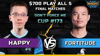 WC3 | $700 Play All 5 | Final Matches | [UD] Happy vs Fortitude [HU] | Don't Force Me Cup #173