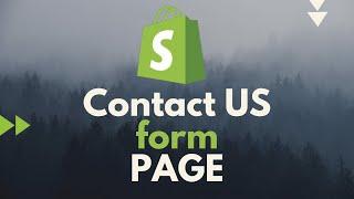 How to Create Contact Us Form Page in Shopify - DAWN THEME