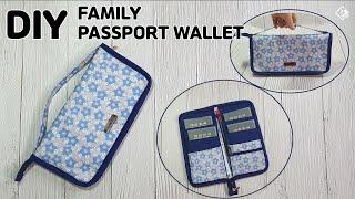 DIY FAMILY PASSPORT WALLET/ Travel Passport Holder / Zipper Pouch/ sewing [Tendersmile Handmade]