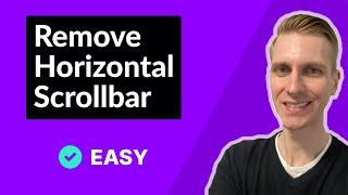 Remove Horizontal Scrollbar with CSS