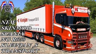 NEW SCANIA NG R650 KLEINJAN TRANSPORT SKINPACK , drive  , D.T.M DESIGN ets 2