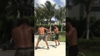 ’s Russian Power & Wavy Abe on Miami Beach….Combat School Round #boxing #fitness #sparring