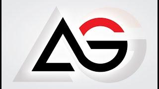 How to Create A Simple Text Logo - Letter AG Logo - Corel Draw Tutorials