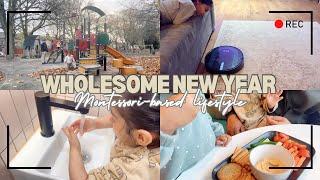 A Wholesome Montessori-Inspired New Year’s Day with My Toddlers | Baking, Park Fun & Family Time!