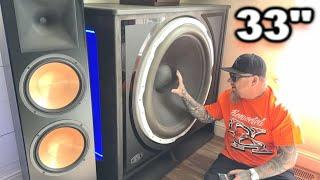 Ultimate Subwoofer BASS Test - Powerful Home Audio Sound System with 2 33" Subs 