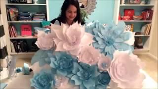DIY FLORAL BACKDROP Paper Flower Wall Easy/Affordable