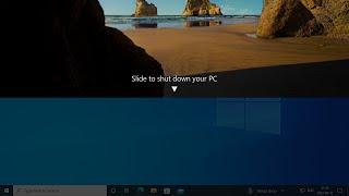 Slide to shut down your PC