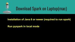 Spark Installation on Mac and run Pyspark locally.