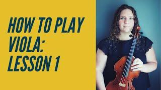 How to Play the Viola: Lesson 1 // Parts, Playing & Plucking Position, Open Strings