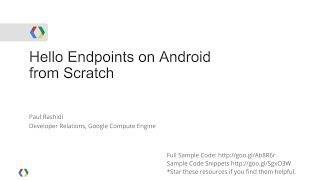 Hello Endpoints on Android from Scratch