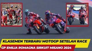 KLASEMEN MOTOGP 2024 TERBARU HARI INI SETELAH RACE GP EMILIA ROMAGNA ITALIA MISANO, RACE MOTOGP