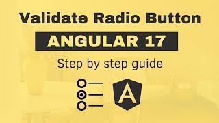 How to validate radio button selection in Angular 17?