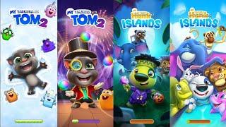 My Talking Tom 2 vs My Talking Hank islands Christmas vs Halloween update Gameplay Android ios