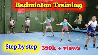 " Step by Step " Badminton Training | Beginners | Kids | Footwork | Basic