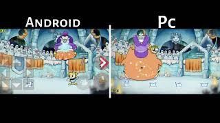 Cuphead DLC Android vs Cuphead DLC Pc (Mortimer Freeze)