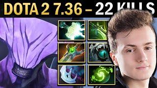 Faceless Void Gameplay Miracle with 22 Kills and Mjolnir - Dota 2 7.36