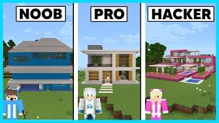 MIPAN & ZUZUZU Membuat Rumah Sesuai Warna Karakter! NOOB Vs PRO Vs HACKER! - Minecraft Survival