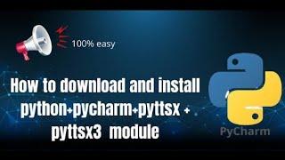 Install pyttsx3 module in python