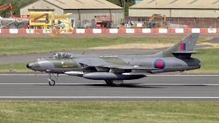 Hawker Hunter F58A from the Hunter Team ZZ190 arrival at RAF Fairford RIAT 2024 AirShow