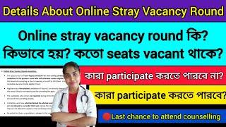 who are eligible for online stray vacancy round /all details about stray vacancy round #wbneet #neet