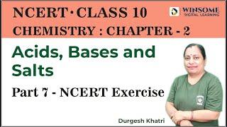 Class 10 Science Chapter 2 | Acid, Bases and Salts | NCERT Exercise | Winsome Digital Learning