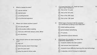 TOEIC Test - The Short Talk Section - Lesson 3 - The Practice