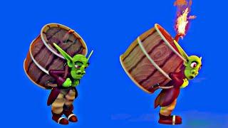 Goblin carryin a Barrel with Explosives FREE Greenscreen ◈ 3D animated character Fantasy Effect