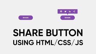 Share Button using HTML, CSS and JavaScript