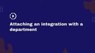 Attaching an integration with a department Bybrand