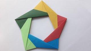 Paper five-pointed star; Пятиконечная звезда из бумаги (Сергей Афонькин); 折り紙の五芒星