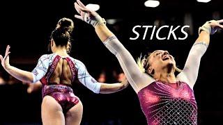 BEST gymnastics landings | Gymnastics sticks compilation