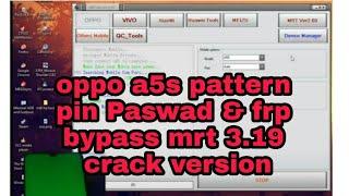 oppo a5s  CPH1909 pattern pin Paswad and frp bypass mrt 3.19  oppo a5s unlock mrt 3.19 in Hindi