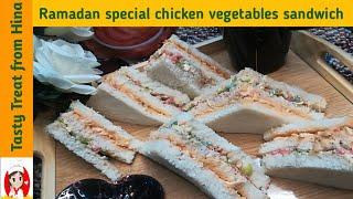 chicken mayonnaies and vegetables sandwiches|breakfast sandwiches by Tasty Treat from Hina
