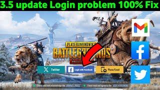 bgmi Facebook login problem after 3.5 update  Pubg login problem fix Pubg Facebook login