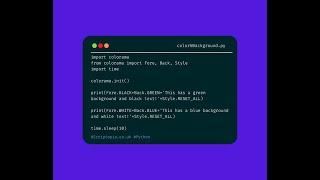 Python colorama - Change text and background color