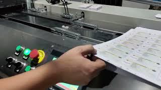 How to operate A4 automatic plastic PVC card cutting machine and A3 smart ID card punching machine?