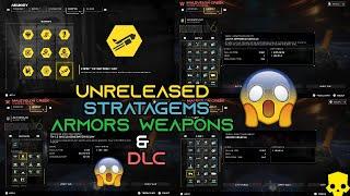 HELLDIVERS 2 UNRELEASED DLC & ARMORS WEAPONS & STRATAGEMS SHOWCASE !!!! (Early Access)