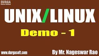 UNIX/LINUX tutorial || Demo - 1 || by Mr. Nageswar Rao On 30-03-2020 @7:30PM