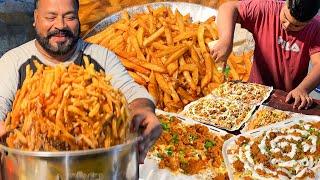 CHICKEN EGG FRIES  Never Seen Before TIKKA FRENCH FRIES Making | Pakistani Street Food Potato Fries