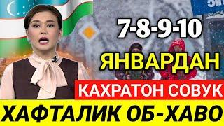 ТЕЗКОР! УЗБ-ДА ХАФТАЛИК ОБ-ХАВО МАЬЛУМОТИ ЭЬЛОН КИЛИНДИ КОР ВА ЁМГИР ЁГАДИ...