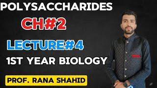 Polysaccharides||Mdcat||Ch#2|First Year Biology||Instructor Prof:Rana Shahid.