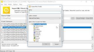 EML to PST conversion by example of using EML to Outlook Transfer software