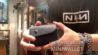 Groover Leather GMS-101H 三つ折りウォレットワンスター隠しスタッズ MiniWallet グルーバーレザー イタリアンレザー モスグリーン 財布 革製品 革 レザーウォレット